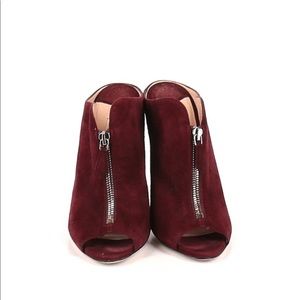 EUC Miu Miu Burgundy Suede Heels